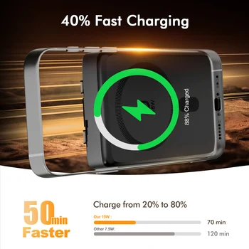 Fast Wireless Charger Stand 15W Foldable 3 in 1 Fast Charging Station Dock for iPhone 17 16 15 14 Pro Max Apple Watch Airpods 6