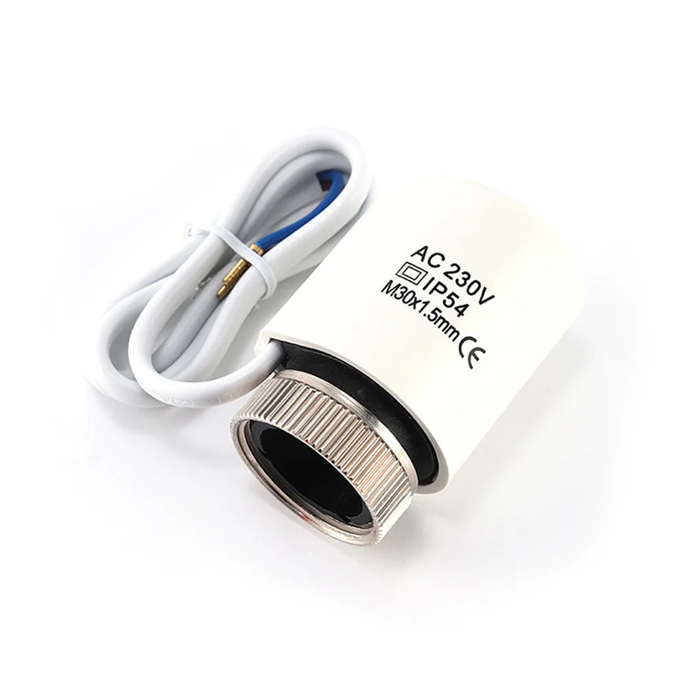 AC 230V Normally Closed M30*1.5mm Electric Thermal Actuator IP54 for Underfloor Heating Thermostatic Radiator Valve 0.9M Cable