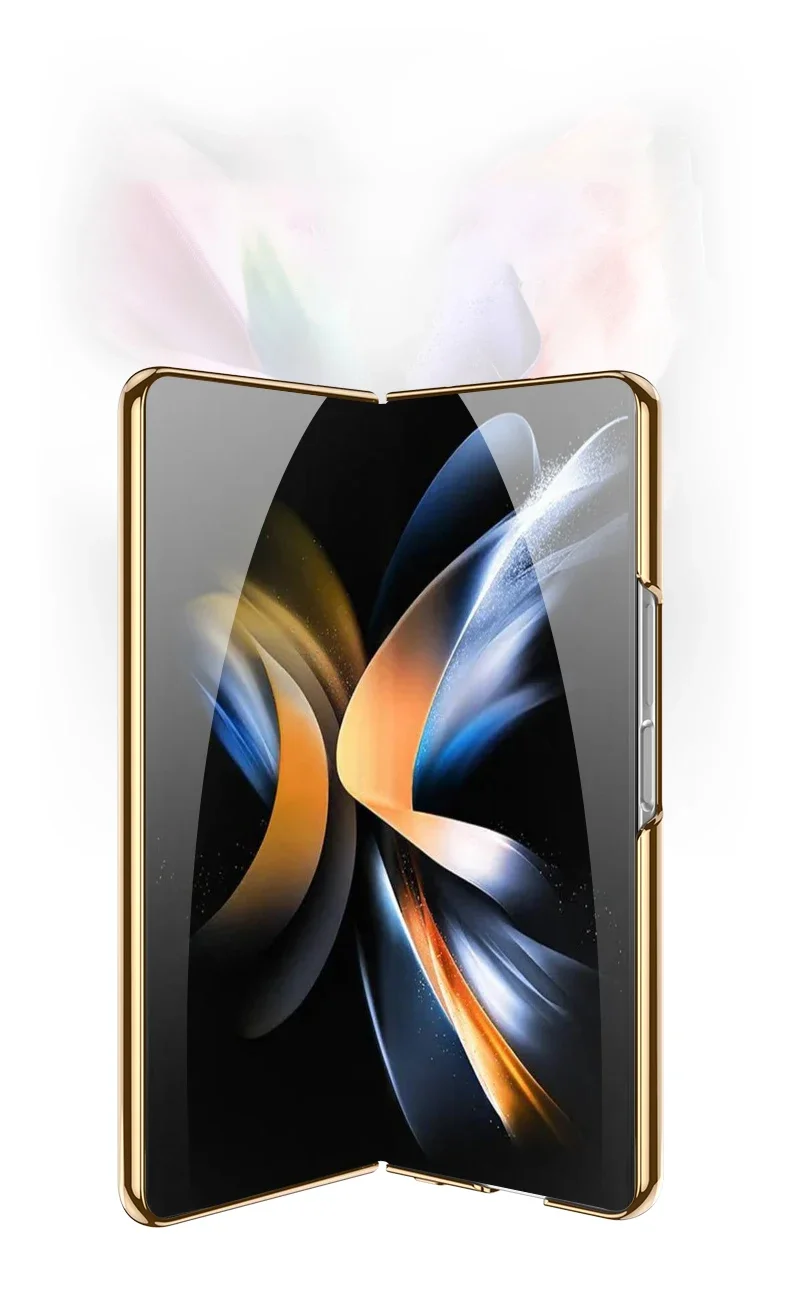For Samsung Galaxy Z fold 3 case electroplated painted pattern tempered glass co