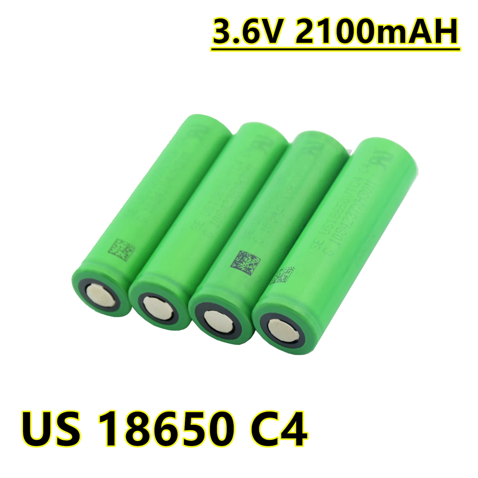 NEW 3.6V Battery Green Flat 18650 Liion Lithium Batteries Rechargeable