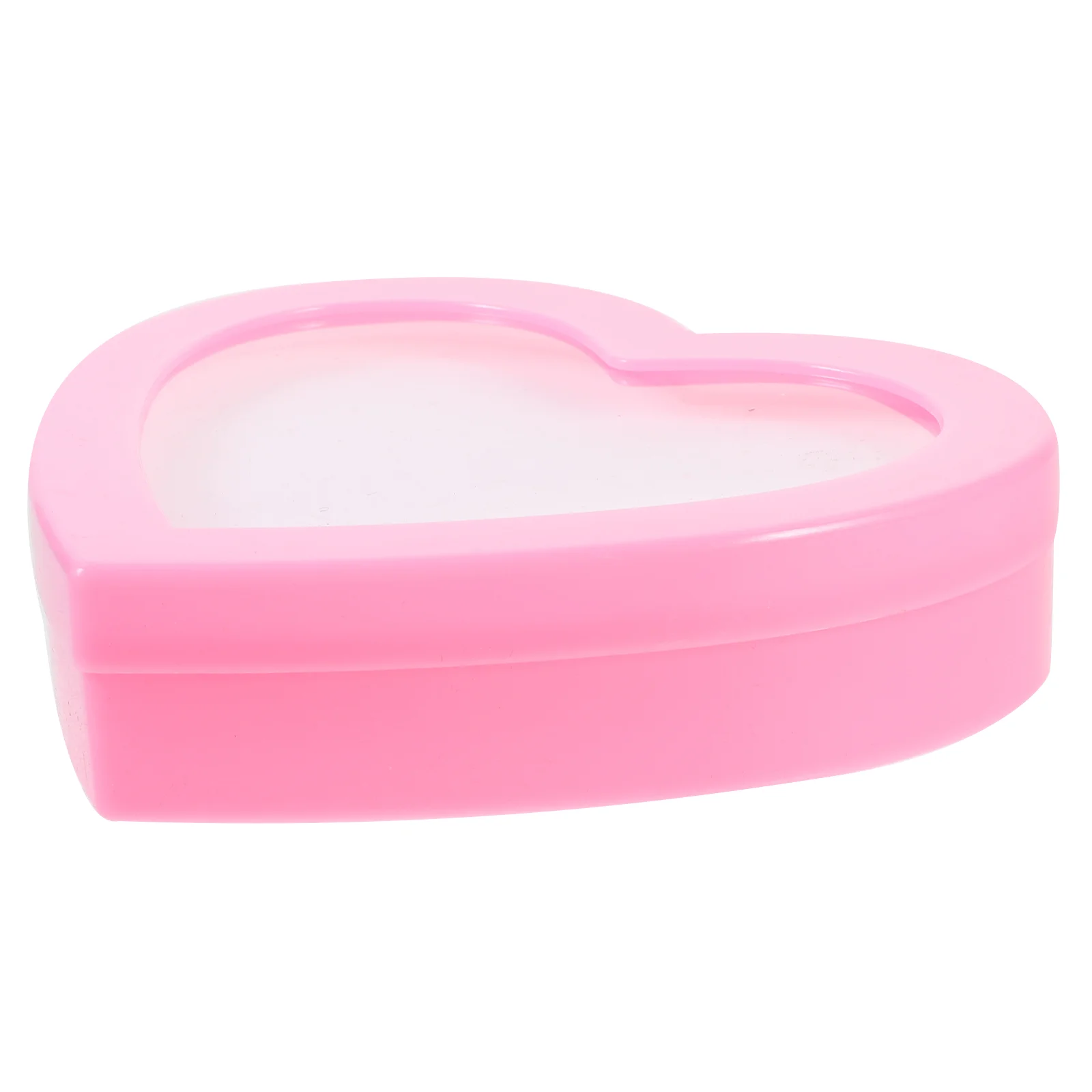 Heart Shaped Ring Box Love Heart Clear Plastic Ring Box Earrings Jewelry Storage Box Display Organizer Case Foam Insert