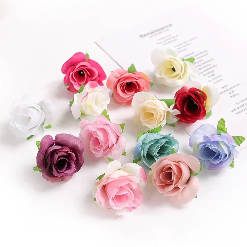 Boeket zijden rozen - Kunstbloemen - crème - 10 stuks - 63cm