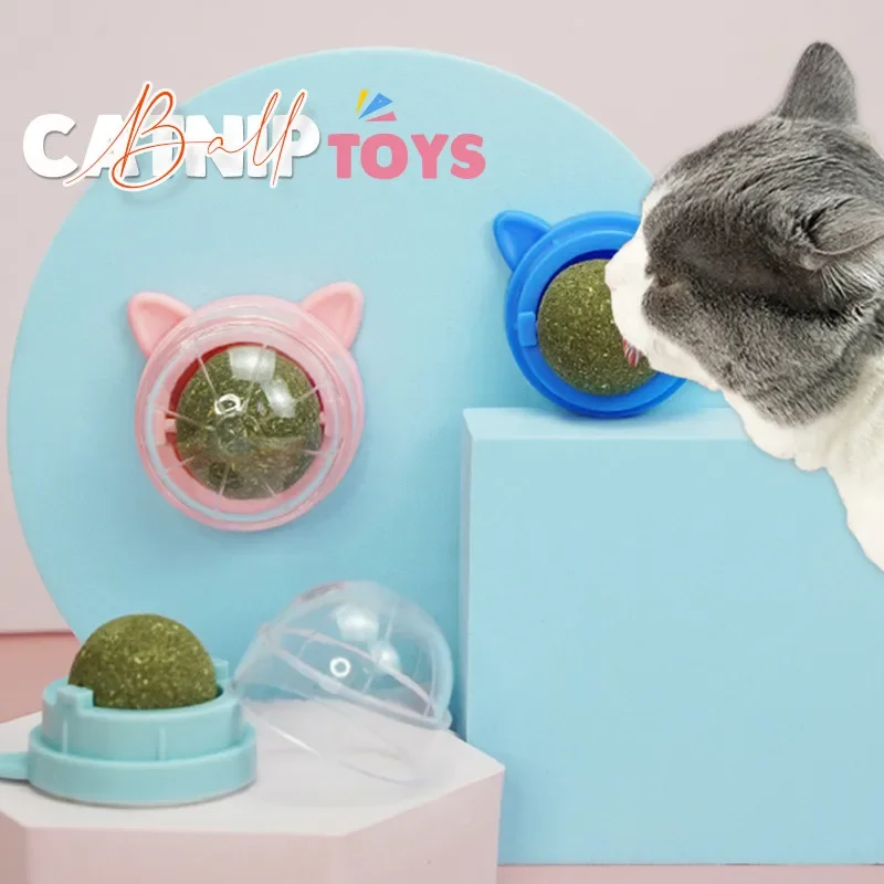 Cat Rotatable Catnip Wall Ball Toys 2