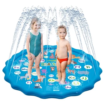 Sprinkler Piscina Inflável 170cm Crianças Jogar Tapete De água Verão Brinquedo