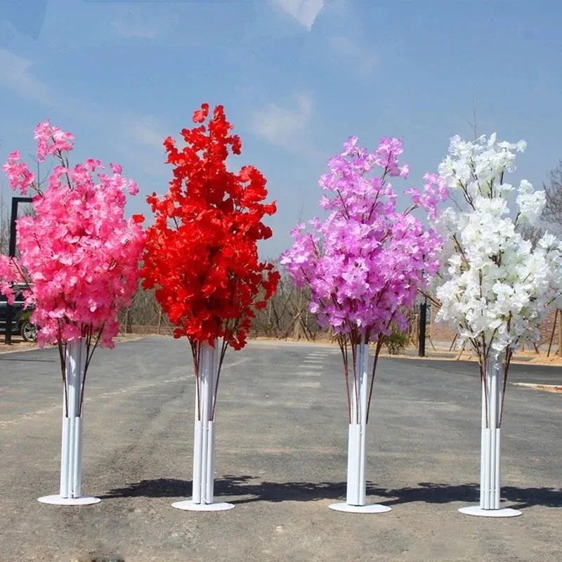 

5/6/10pcs 150cm Tall Faux Cherry Blossom Tree Aisle Column Way point Wedding Centerpieces