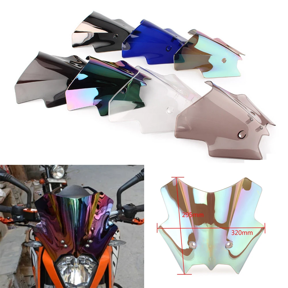 

Motorcycle screen Double Bubble Windshield Deflector Protector WindScreen For Duke 690 R Duke690 2008-2019 2018 2017 2016 2015