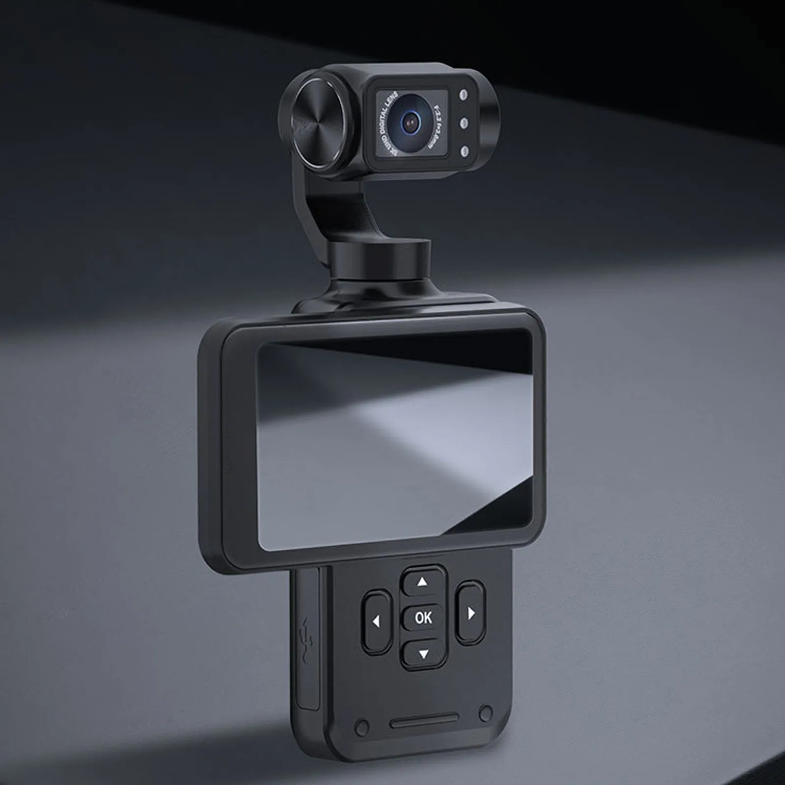5K Pocket Video Camera with 3.5 Inch Rotating Touchscreen HD 3 Axis Stabilization Wide Angle Action Camera for Travel Vlogging 4