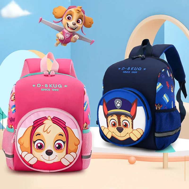 Paw Ronds Zaino Cartoon Chase Marshall Kindergarten School Bag Cartoon Skye Ruffles Small Kid Book Bags Kawaii Birthday Gift