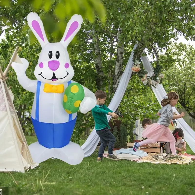 

Led Glowing Rabbit Cute Inflatable Egg Rabbit Easter Toy Decor Easter Rabbit Kids Gift Vivid Luminous Bunny Ornaments 1.9m