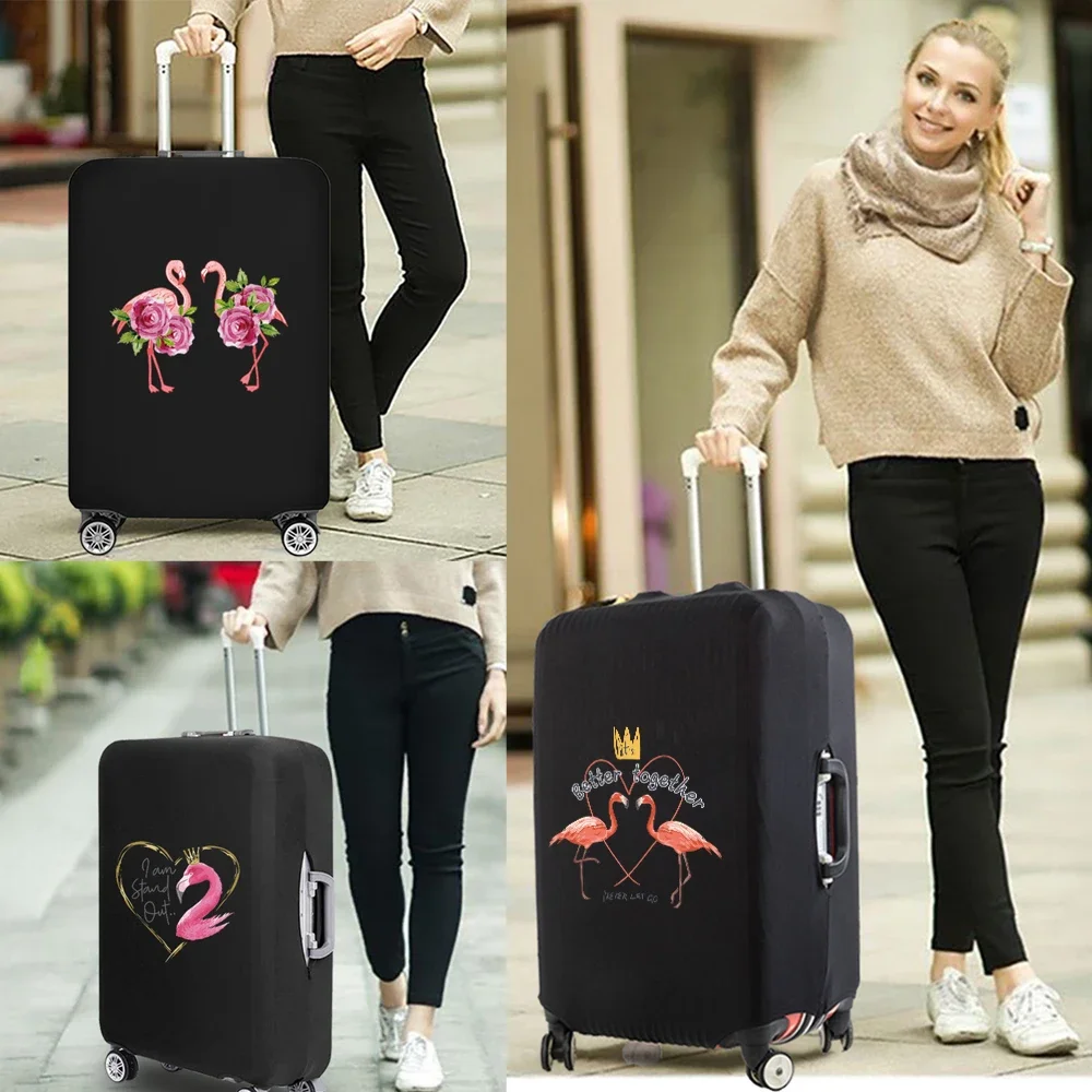 

Luggage Protective Cover Case Travel Accessories Printing Flamingo Series Suitcase Dust Elastic Cover Apply for 18-32 Inches