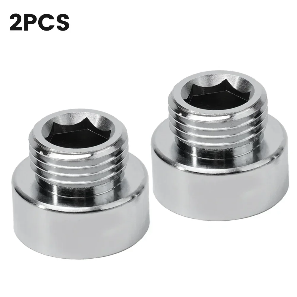 1/2pc Adapter Shower Hose Adaptor 3/4"(25mm) Female To 1/2" (20mm) Male Chrome Reducer Bathroom Faucet Pipe Fittings 2