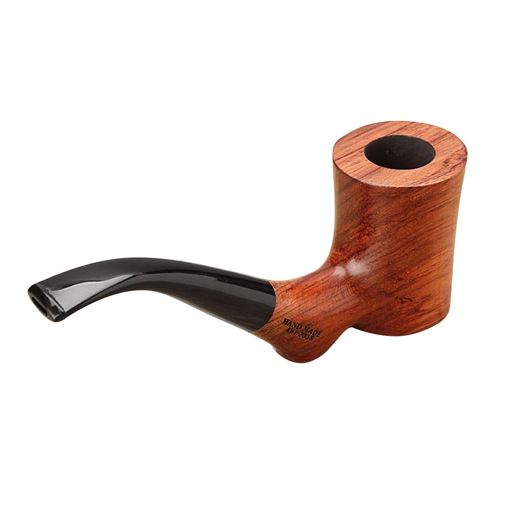 JIBILL sandalwood pipe with clean kit sandalwood pipe gift curved handle 9mm channel solid wood bowl acrylic handle smoking accessories tobacco pipe tobacco smoking accessories herb smoking pipe smoking pipe