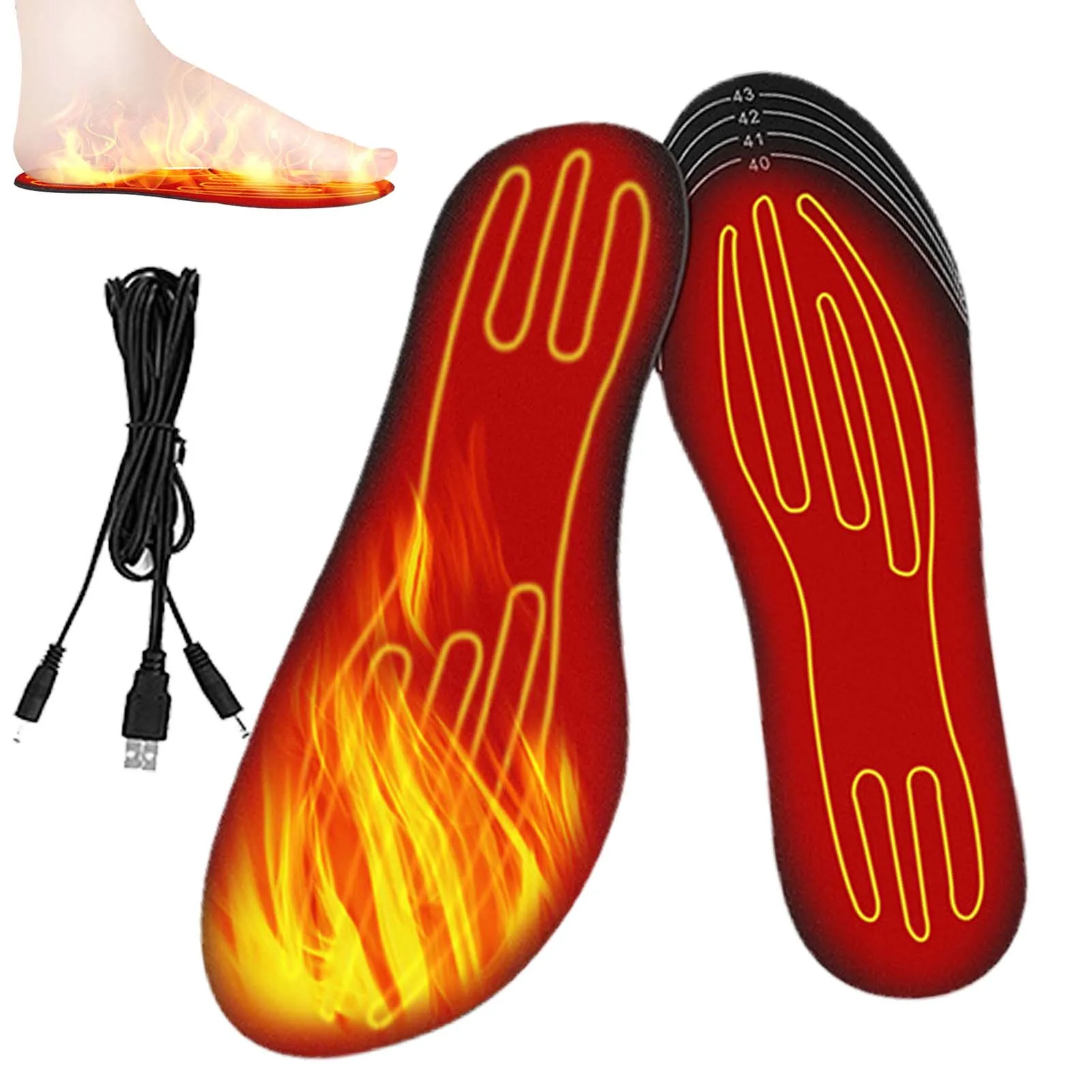 Rechargeable Heated Insoles Heated Boots Hunting Ski Boot Insoles