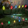 Solar Pathway Lights 5X Solar Garden Light Rhombic Pathway Lights For Garden Long Lasting Outdoor Lighted Stake For Christmas 2