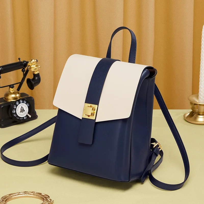 Luxury fashion new leather bags ladies high-capacity summer sense backpack shoulder bag handbag