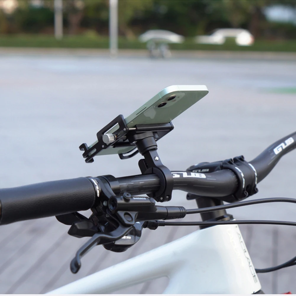 Bicycle Handlebar Stem Phone Holder Aluminum Alloy Motorcycle Handlebar Mount Cell Phone Stand MTB Bike Navigation GPS Bracket