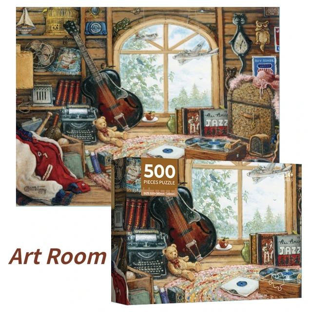 38*52cm Adults 500 Pieces Paper Jigsaw Puzzles Art Room Cozy Construction  Paintings Stress Reducing Daily Toys Christmas Gifts - AliExpress