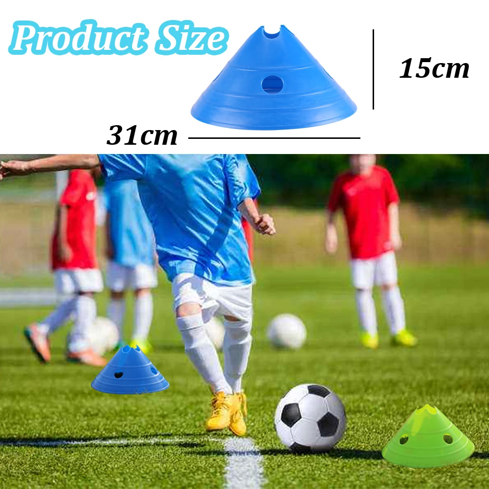 WHAMVOX 20 Pcs Agility Soccer Cones Reusable Discs For Sports