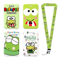 Sanrio Keroppi Frog ID Card Holders Lanyards Door Pass Card Case Hanging Rope Badge Holder Neck Strap Business Card Badge Gift 1