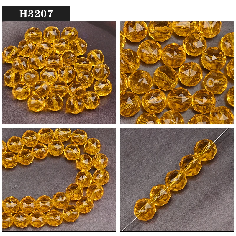 AAA 108 Facetten Kristallkugelperlen, 8 mm, rund, Glas, lose Distanzperlen, DIY handgefertigter Schmuck, Zubehör, Haarnadel-Ohrringe – Detail 9