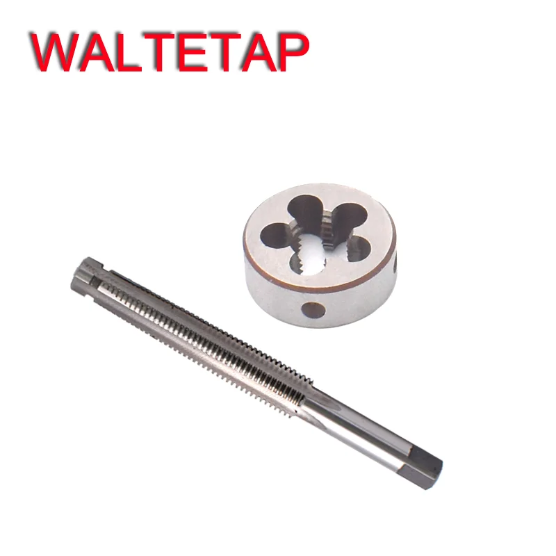 WALTETAP 오른쪽 사다리꼴 탭 및 다이 세트, TR 8, 10, 12, 14, 16, X1.5, X2, X3, X4 나사, T R 탭, 라운드 스레딩 다이, 1 세트