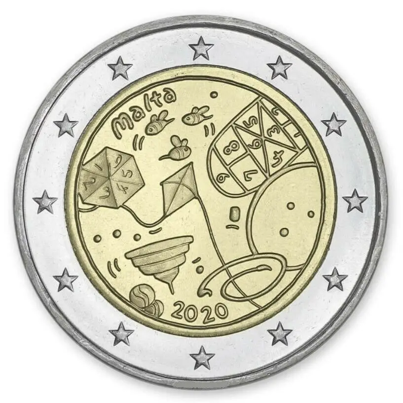 Malta 2020 Moneta Commemorativa Gioco 2 Euro Unc Nuovo Di Zecca