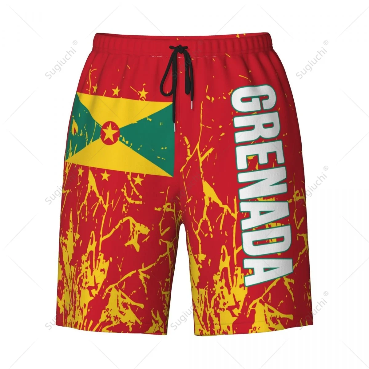 Men's Grenada Flag Beach Pants Board Shorts Surfing Boys Soccer Cycling Swimwear Running Polyester 3