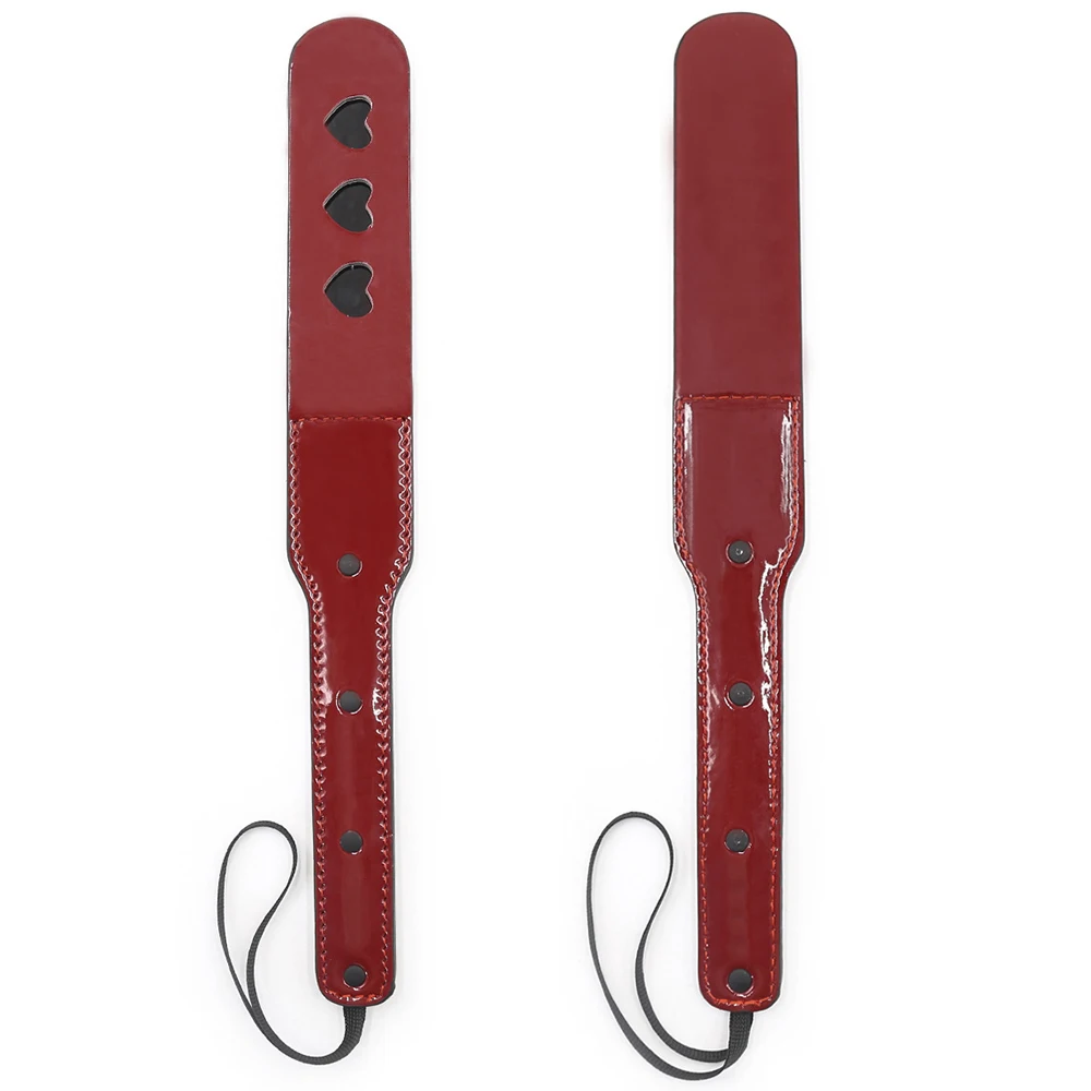 

Double-Deck PU Leather Equestrian Paddle Whip,Faux Leather Horse Riding Whip,Punk Rivet Bat HorseWhip,