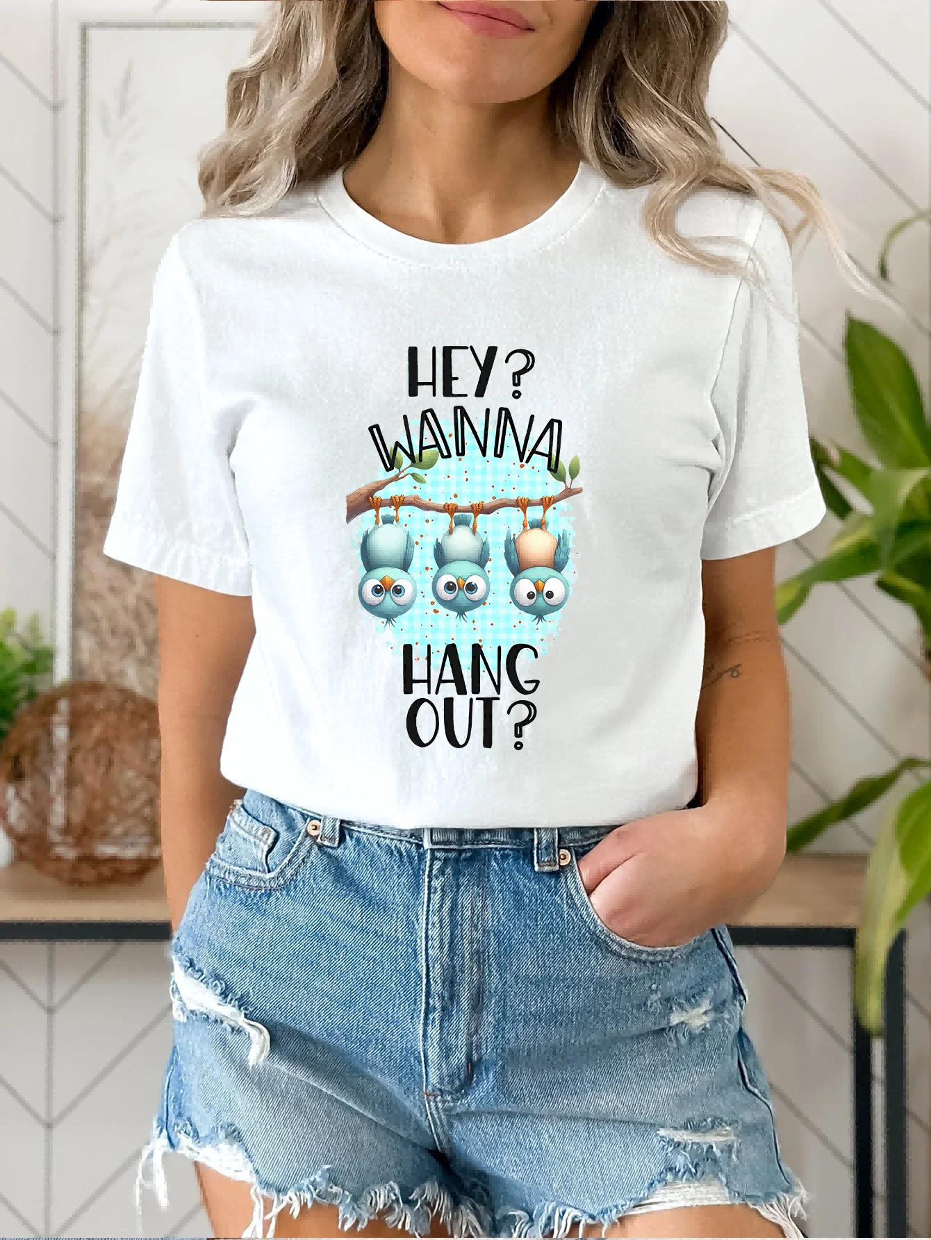 

Colorful Letter Print Crew Neck T-shirt, Casual Short Sleeve Top For Spring & Summer, Women's Clothing