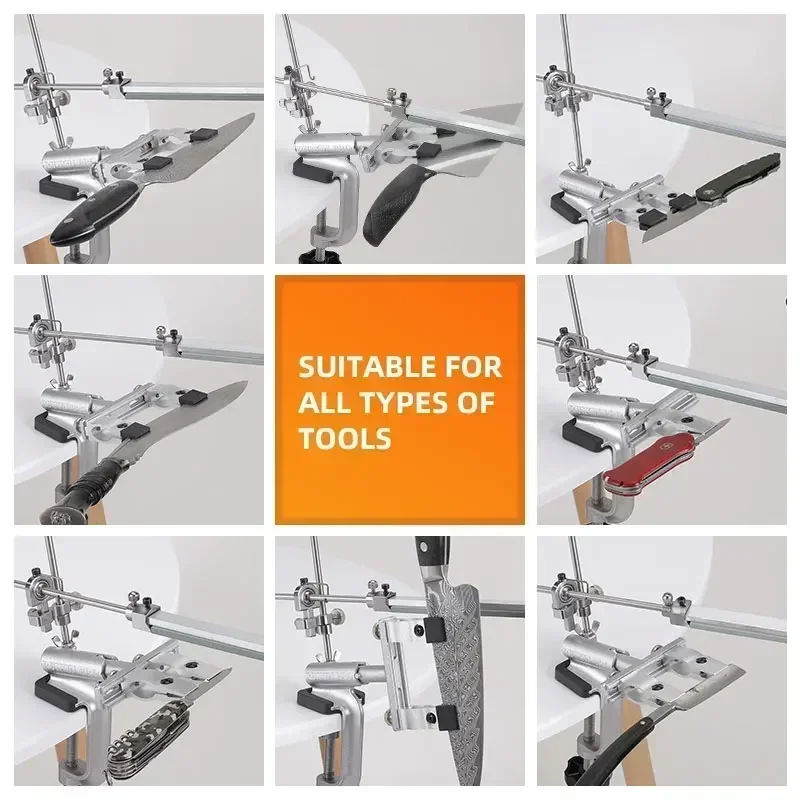 Ruixin Pro Metallo Materiale Affilacoltelli Sistema Di Affilatura Pietra Con Pietre Smerigliatrice Diamante Whetstone Angolo Fisso Apex Set