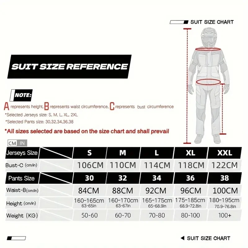 Motocross Gear Set Mens Cycling Suit Motocross Racing Gear Set Dirt MoFox Mountain Bicycle Offroad Jersey Pants 180 ILLMATIK MX Combo For Men