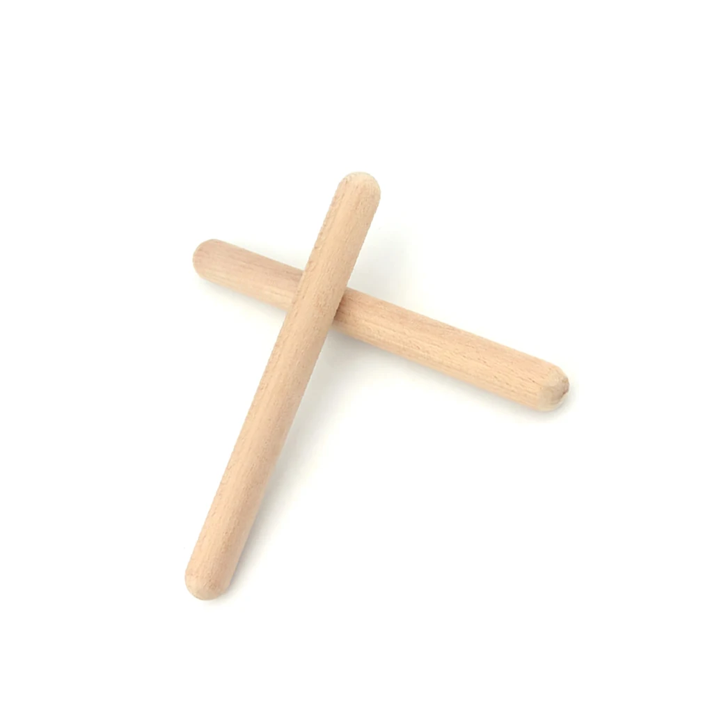 Description Picture 4 of item1 Pair Wooden Drumstick Percussion Instrument Children Musical Toys Rhythm Sticks Easy to Grip Hand-held Accompaniment Tools