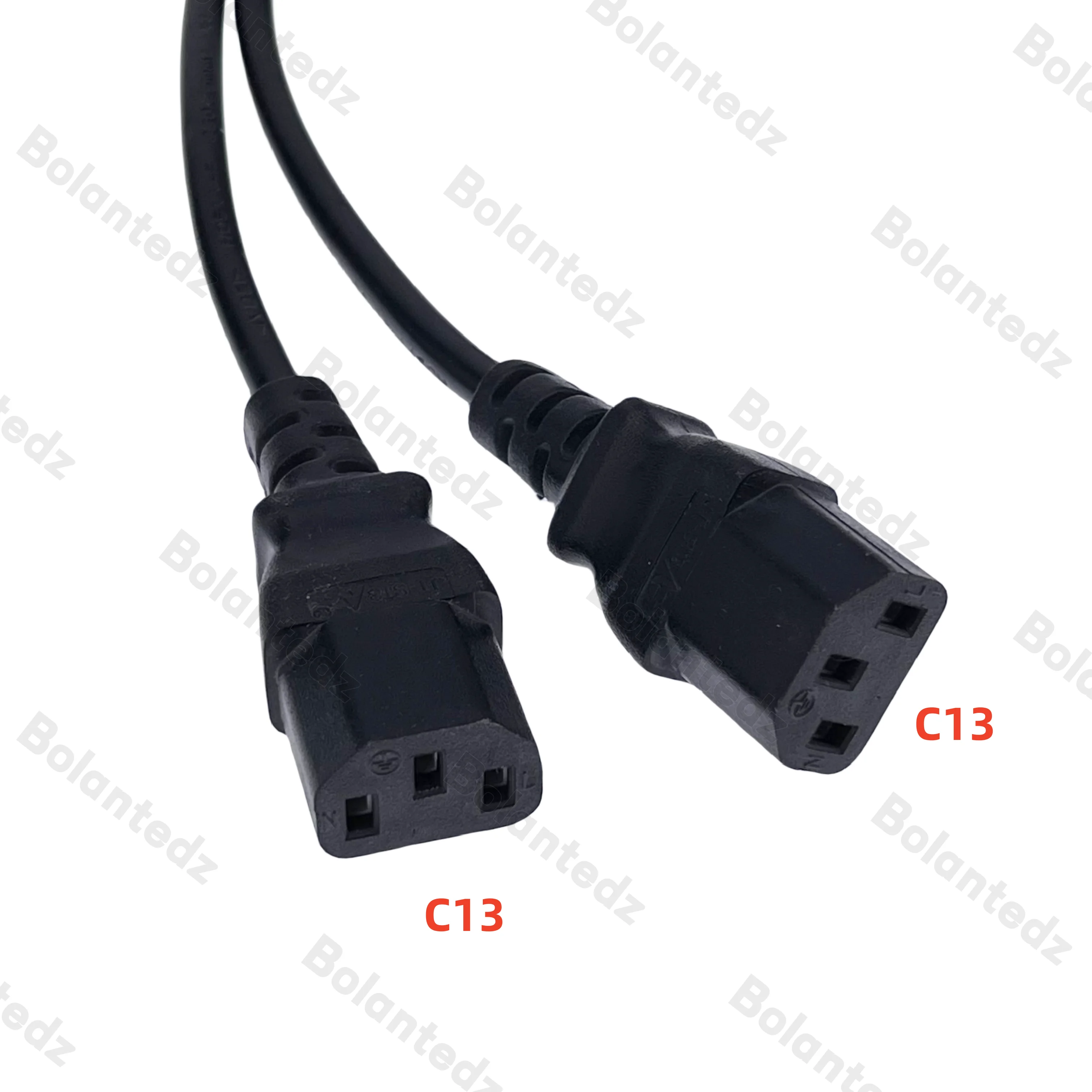 30CM Power Y Type Splitter Adapter Cable Single IEC 320 C14 Male to Dual C13 Female Short Cord for Computer host display - 4