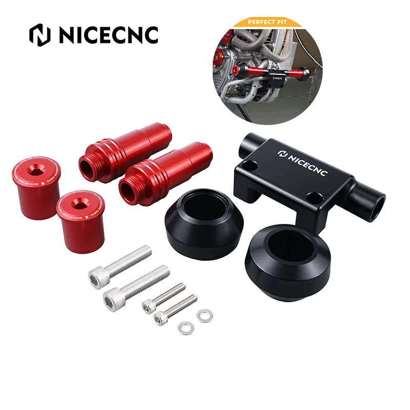 

NiceCNC for Honda XR650L XR 650 L 1993-2024 2022 2021 2020 2019 Front Frame Sliders Left & Right Aluminum and Delrin Motocross