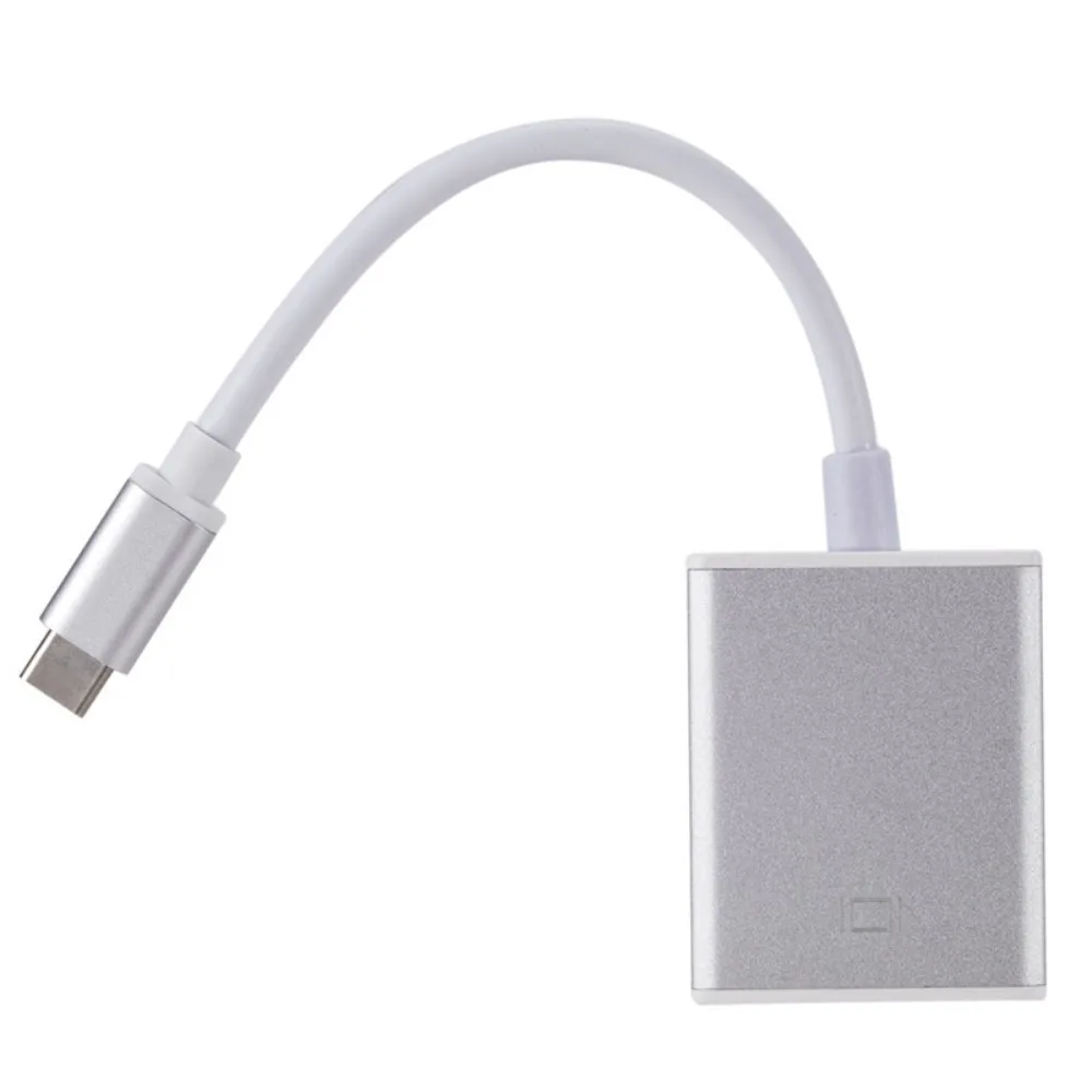 Type-C 3.1 Type C To VGA Adapter Converter Slim Design 10Gbps 24pin Connector Mini Size HD for Tablets/Monitor/Projector/TV