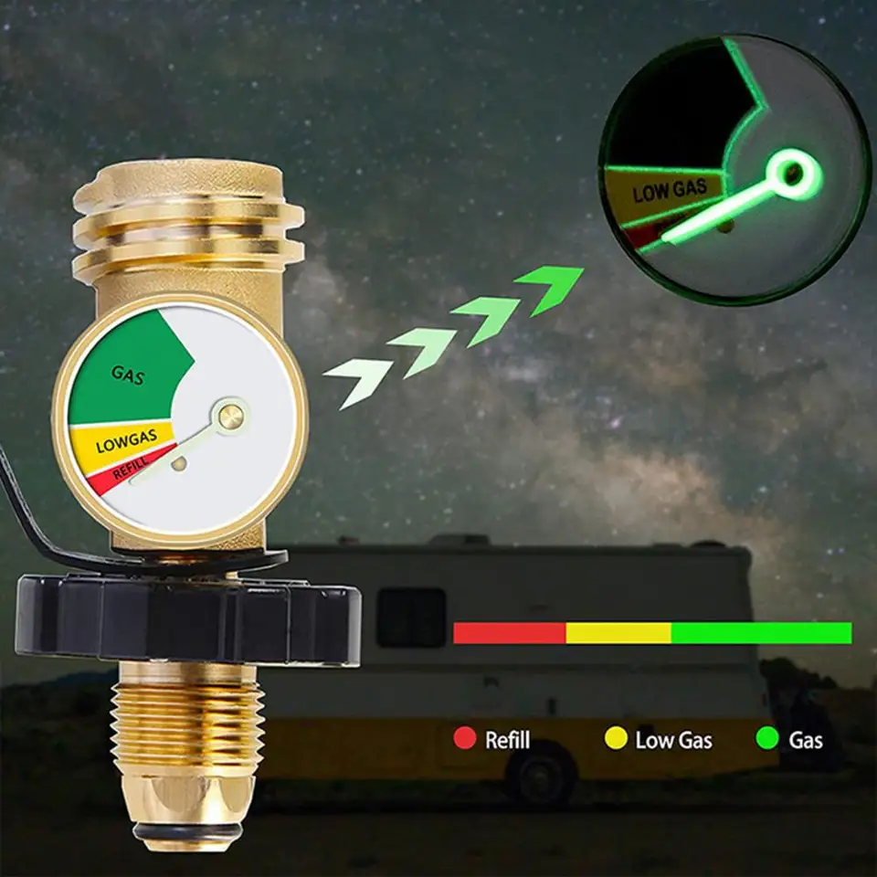 thumbnail image 2 of QCC1 Propane Tank Adapter LP Propane Tank Gauge Level Indicator - Upgraded Adapter For 5-100lb Tanks With QCC1 Connection CAMCO Propane Tanks Replacement Parts 2 of 14