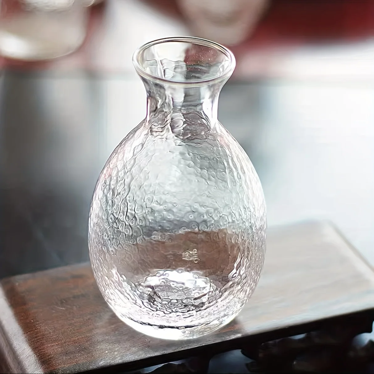 5pcs Japanese hammer glass sake bottle set