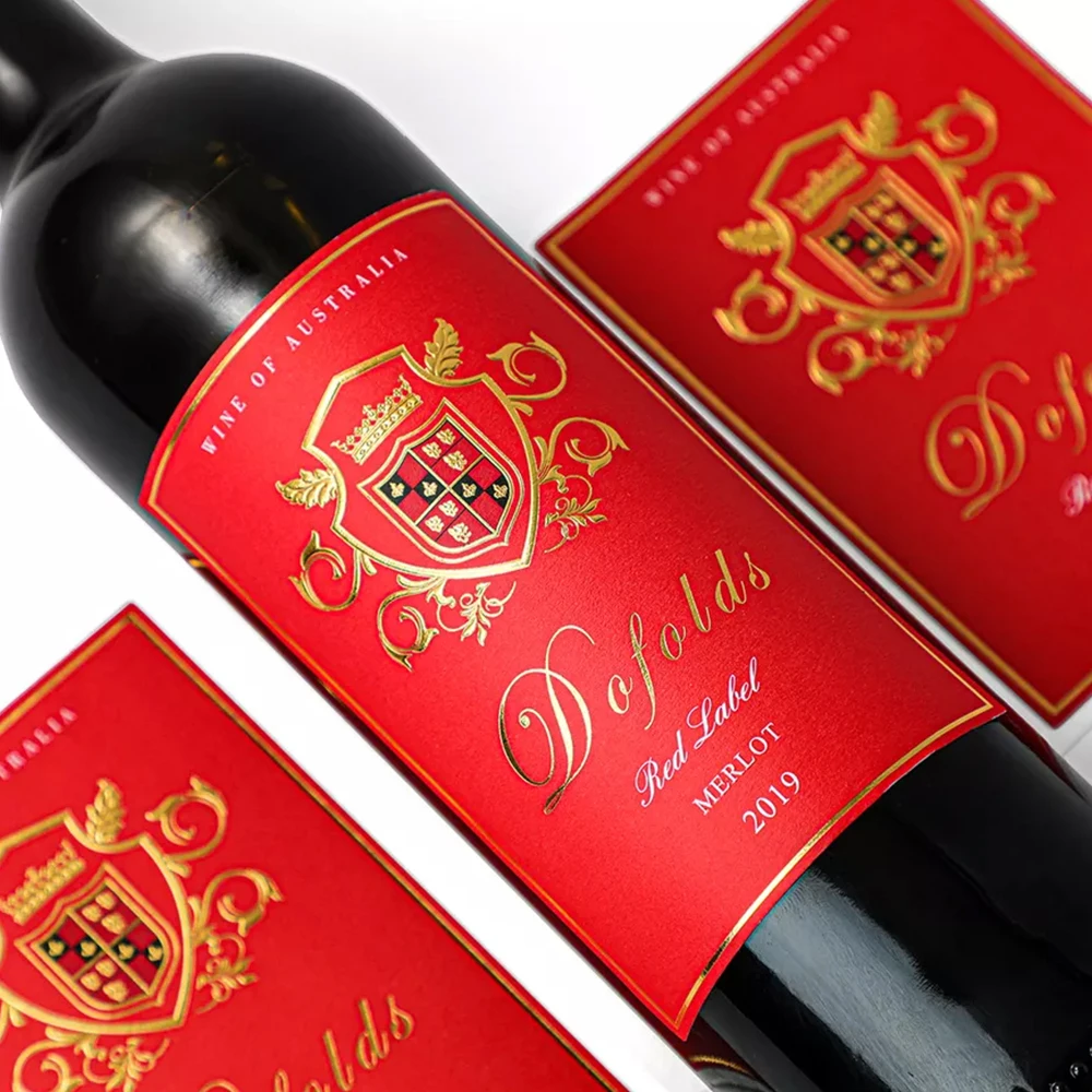CustomWineBottleLabelWaterproofSelfAdhesivePVCStickerPrinting