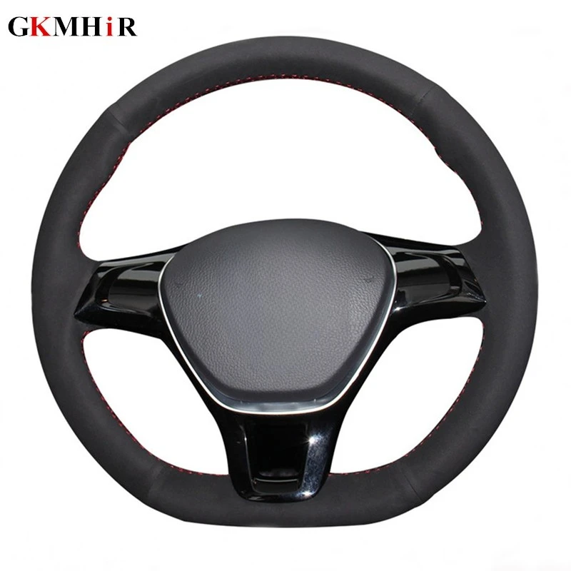 

Black Suede Leather Car Steering Wheel Cover for Volkswagen VW Golf 7 Mk7 New Polo Jetta Passat B8 Tiguan Sharan Touran Up Parts