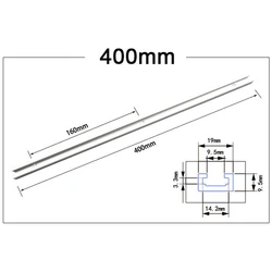 Aluminum Alloy T-Track for Woodworking Clamps and T Screws, 19x9.5mm, 400-600mm (400mm)