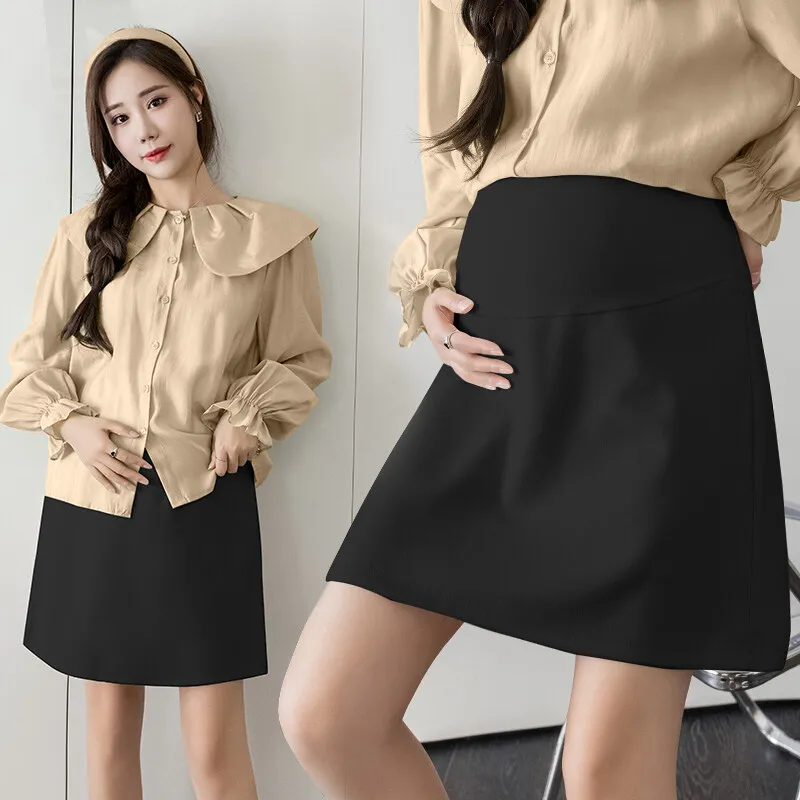 P71911# Pregnancy Skirt A Line Easy Matching Skirts Women Hip Skirt Slim Maternity