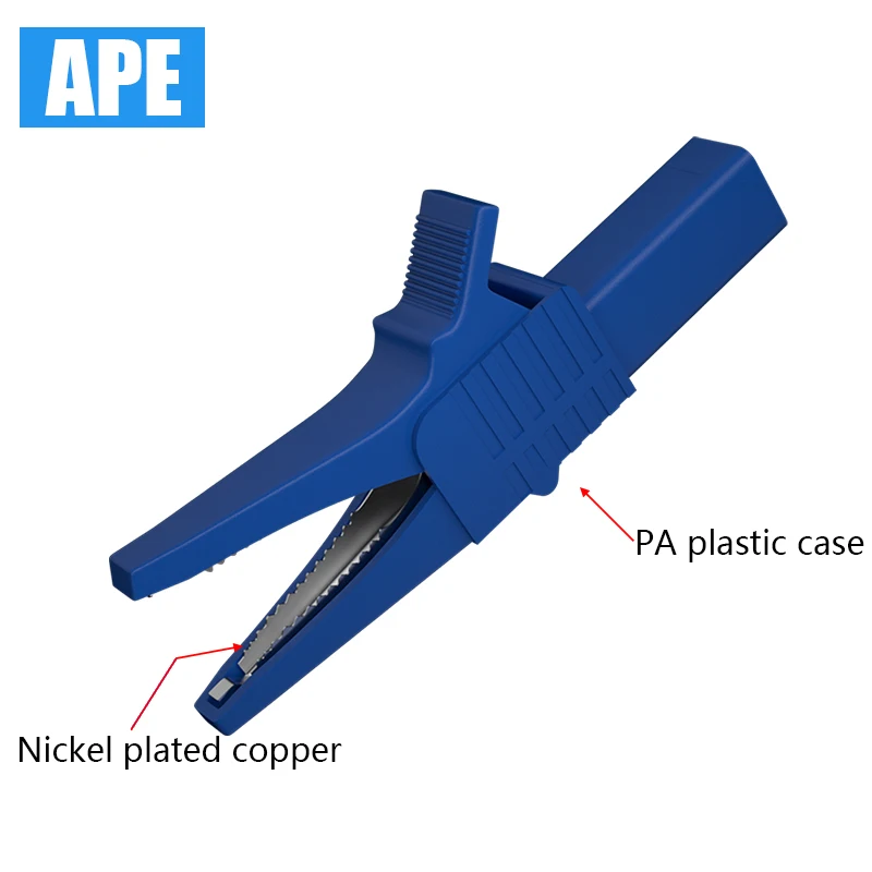 2pcs 32A 1000V Crocodile Alligator Folders Safety Test Clips for 4MM Shrouded Banana Plug for alligator clips,test clip