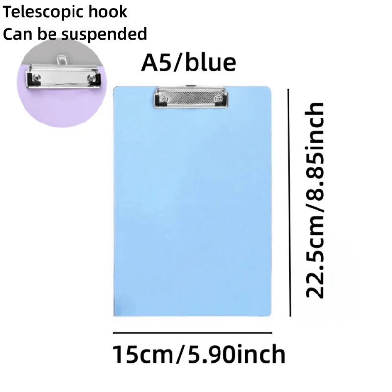 A5 Bill Clipboard Memo Pad Clip Board Loose-leaf Notebook File Writing Pad Clamps Paper Holder Office School Supplies