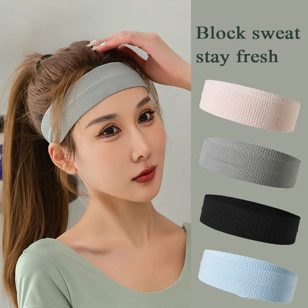 

Outdoor Sport Headbands Anti-Slip Sweat-absorbing Fitness Running Yoga Elastic Breathable Men Hairbands Women Makeup Accessories