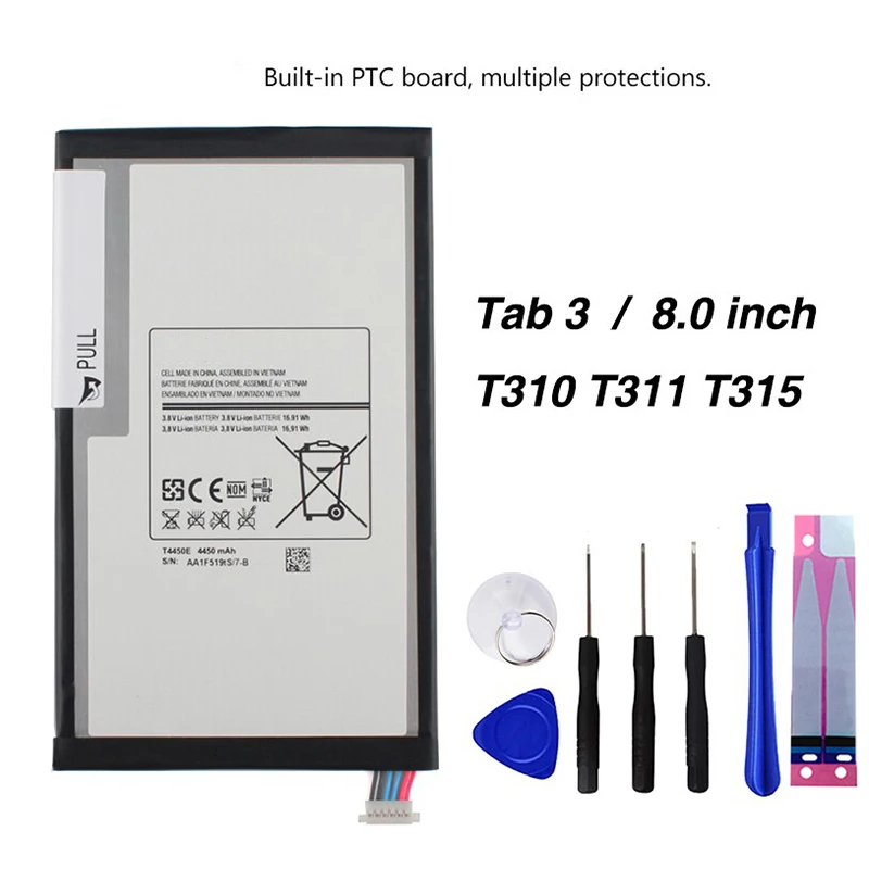 Batteria Originale Per Tablet T4450E Per Samsung Galaxy Tab 3 8.0 T310 T311 T315 4450Mah