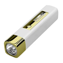

Mini Portable Led USB Rechargeable Powerful Flashlight Side Light Outdoor Hiking Camping Lantern Power Bank Torch Lamp