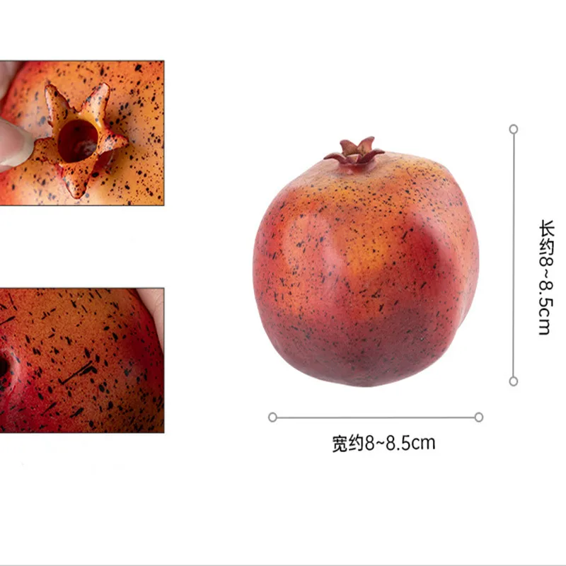 Simulation Pomegranate Fake Fruit Pomegranate Model Artificial Fruits Photography Props Decoration Fruit Disply Home Party Decor
