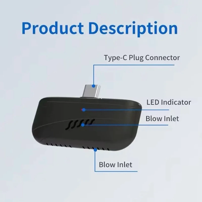 Blowing Breathing Tester Portable Alcohol Tester Mini Alcohol Detector With Intelligent Interaction Only 7.5G