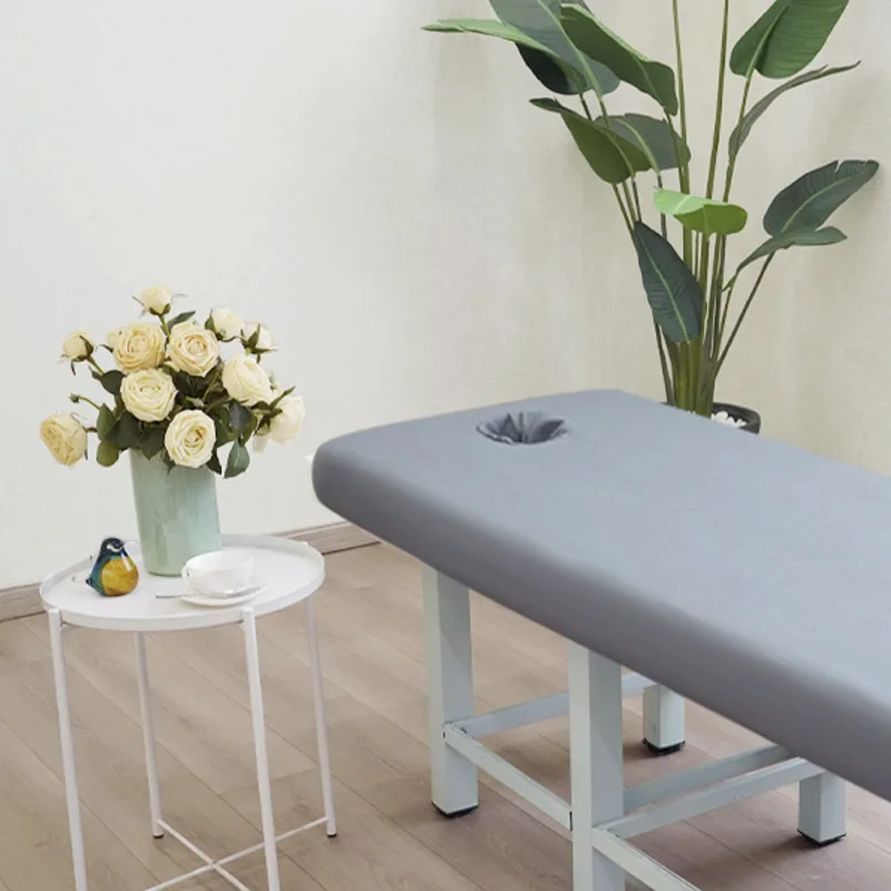 Massage Table Bed Fitted Sheet Elastic Full Cover Rubber Band Massage SPA Treatment Bed Cover with Hole 6