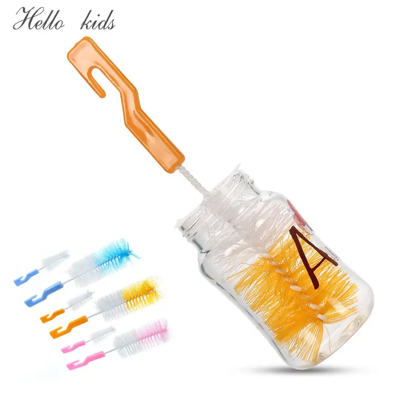 

2Pcs/set Baby Nipple Milk Bottle Brushes Sponge Plastic Cleaning Set 360 Degree Sponge Cleaner + Pacifier Brush